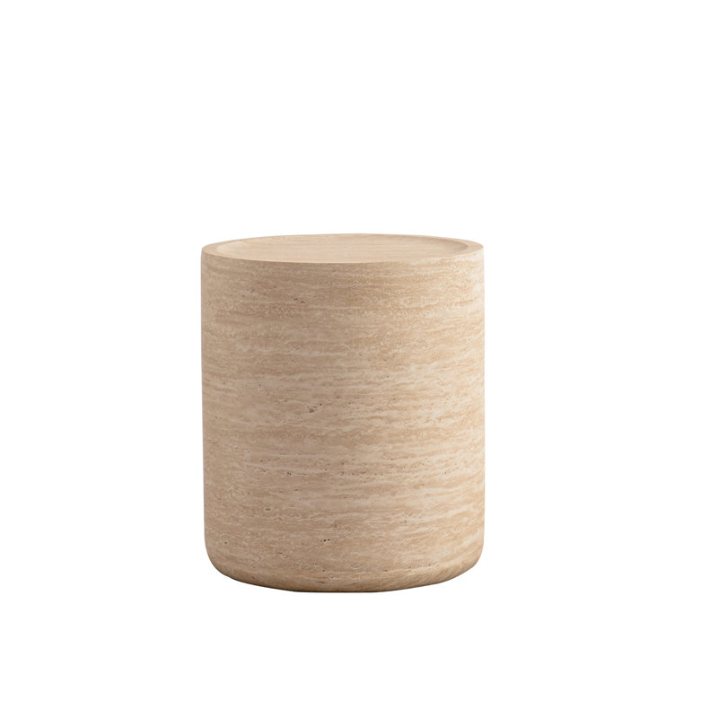 Round End Table with Mars Pattern
