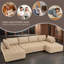 Canapé modulaire de 138,5 po, canapé en forme de U, salon, appartement, canapé 6 places, canapé combiné libre (tissu en filet), tissu respirant-1457443409