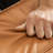 Orange Genuine Leather Modular Sofa cushion couch