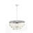 Elegant Adjustable Chandelier, White & Gold Fabric Cap, 15.7 in Diameter x 8.3 in Height | Max 40W E27 Socket, Perfect for Dining Room & Living Spaces | Stylish Design, Height Adjustable from 16.3 to 25.4 in-815784981-815785003