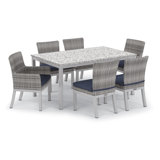Argento and Travira Outdoor 7 - Piece Dining Set with Cushions