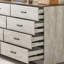 140 cm W Chest of 6 Drawers-250784237