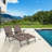 Giana Outdoor Metal Chaise Lounge