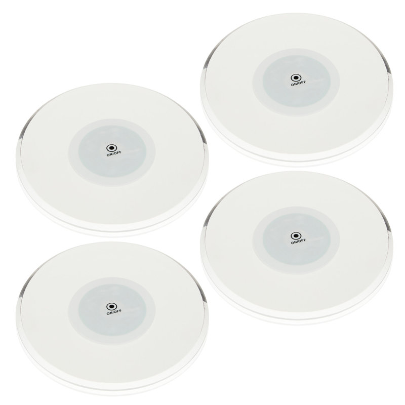 Multicolor LED Light-Up Drink Coasters Set of 4