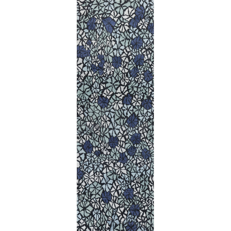 Hand Knotted Geometric Area Rug, Runner 3' x 8'