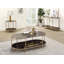 Table basse en verre et champagne