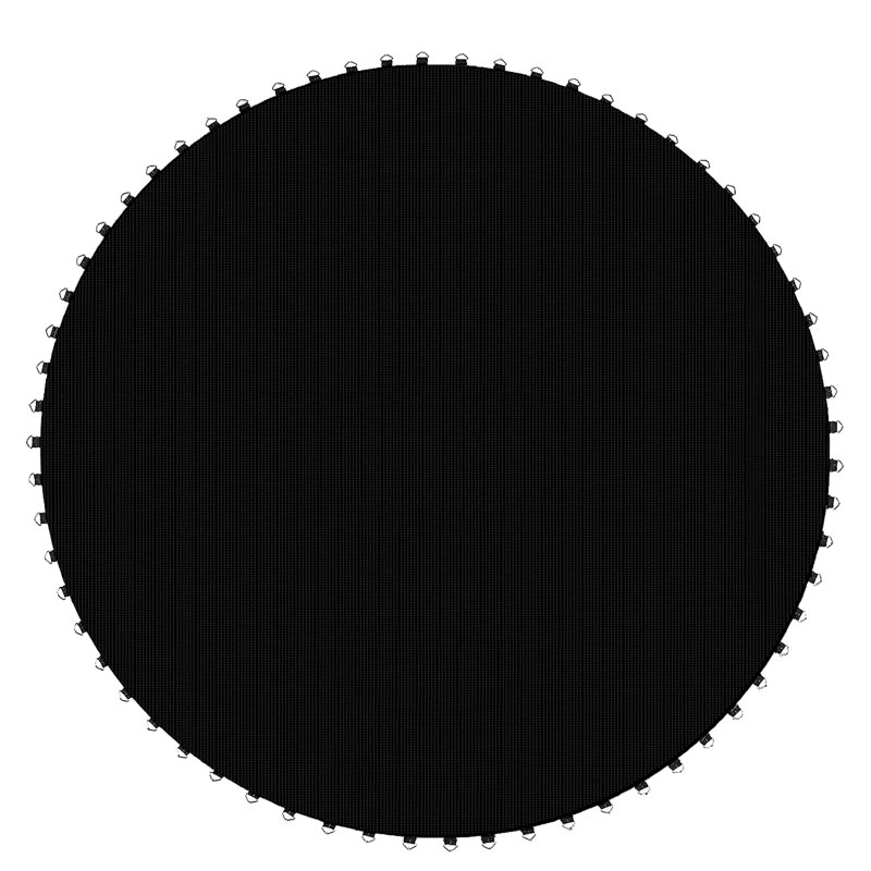 Surface de saut pour trampoline ronde, H 0,1 po x l 127,5 po x P 127,5 po