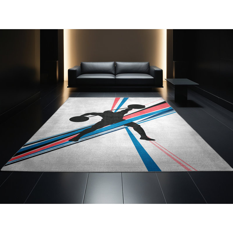 Tapis gris moelleux et moelleux Elina, 2 pi x 3 pi