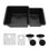 Évier de cuisine 32 po x 19 po en quartz, évier à double cuve 60/40, évier encastré, évier de cuisine encastré, évier de cuisine en granite, avec 2 grilles en acier et crépine, bride d'évacuation