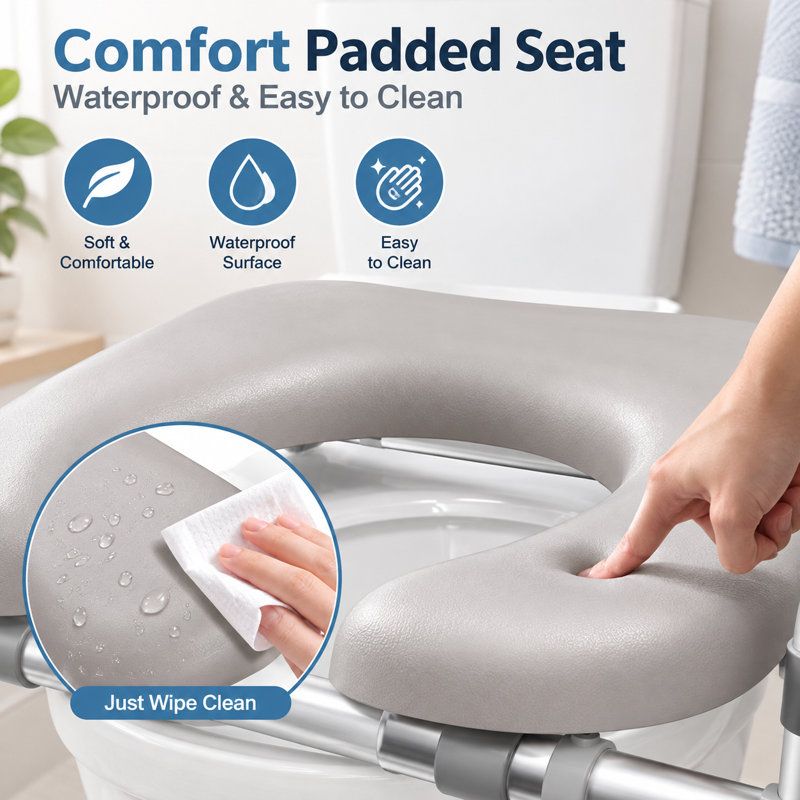Raised Toilet Seat with Handles