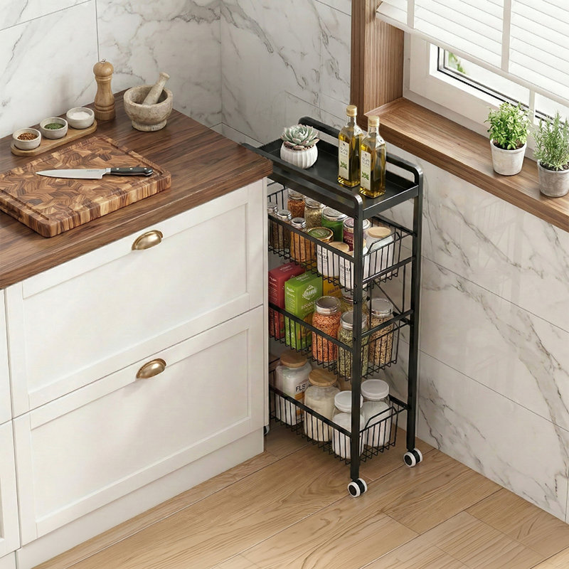 Under Sink Organiser 85.5"40.5"21.5" Under Sink Organiser, Black