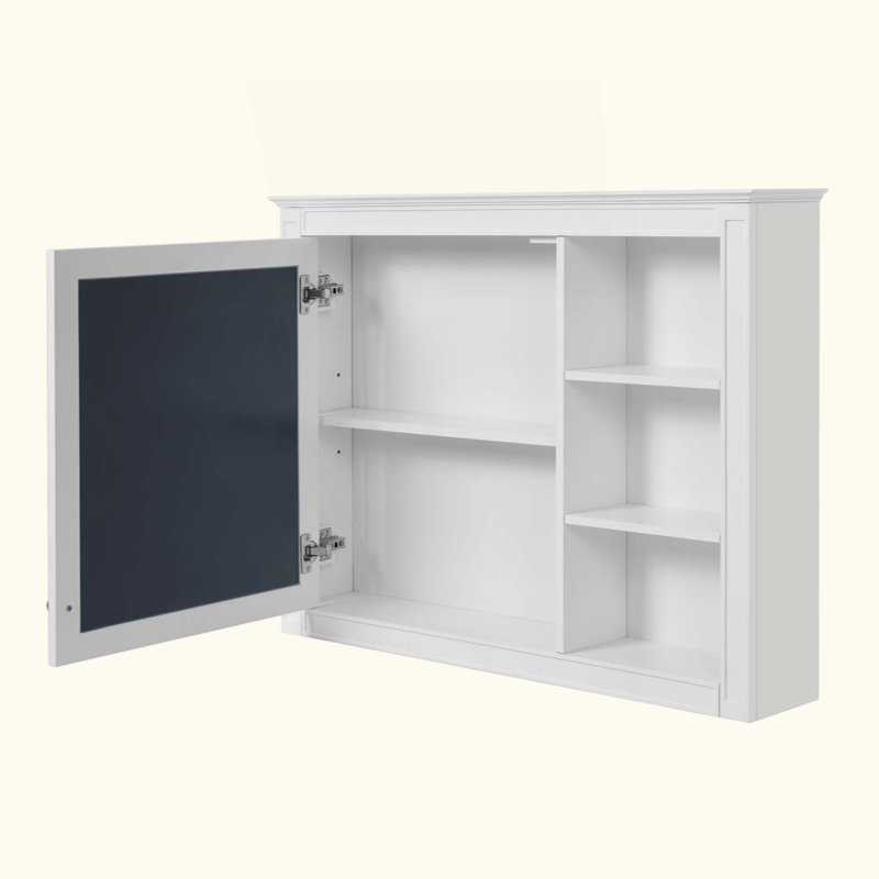 Armoire à pharmacie, armoire de rangement de salle de bain murale, armoire de salle de bain moderne avec miroir, armoire à pharmacie, armoire à miroir avec 1 tablette réglable