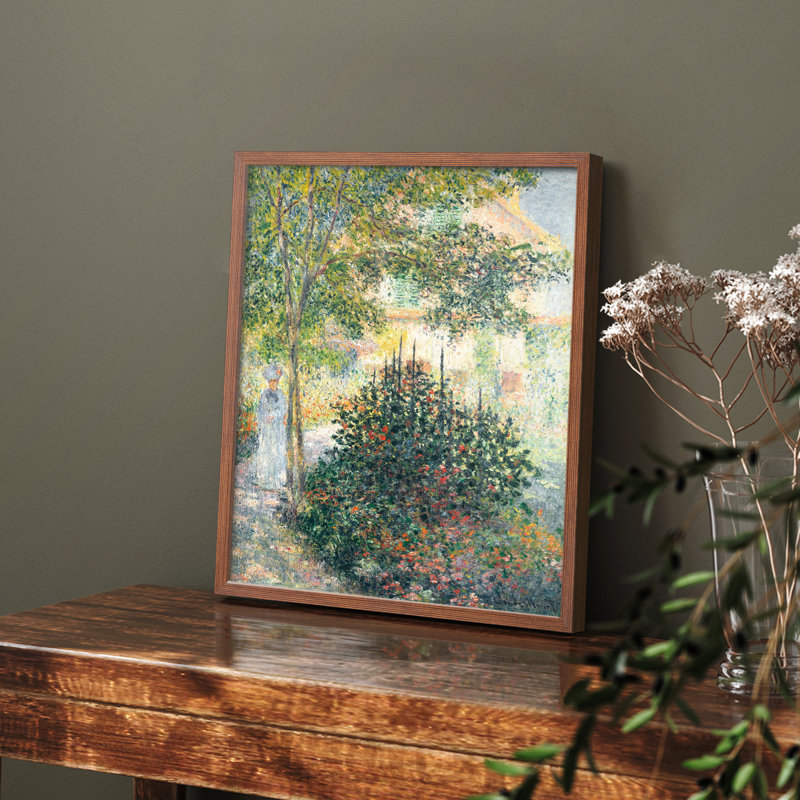 «Vintage Landscape LXIX» sur papier, Noyer, H 14 po x l 11 po