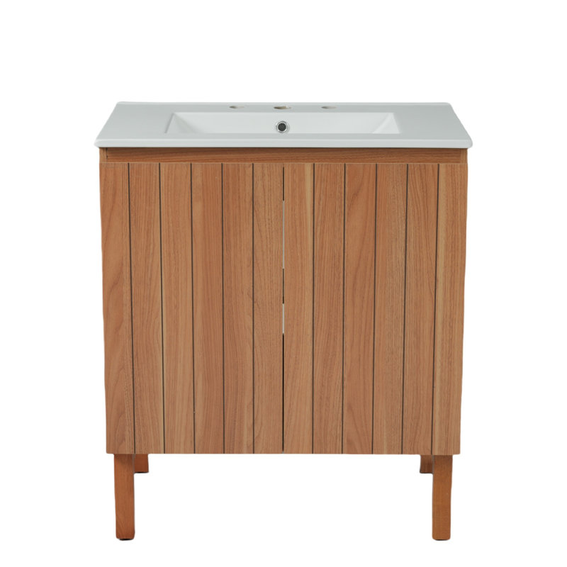 Meuble-lavabo en bois naturel 30 po