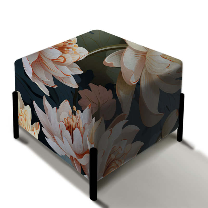 Lotus Serenity - Repose-pieds carré oriental