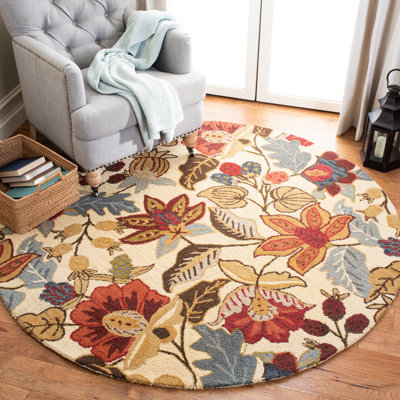 Arber Hand Tufted Wool Floral Rug