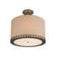 Lustre tambour 4 lumières à abat-jour Zeb