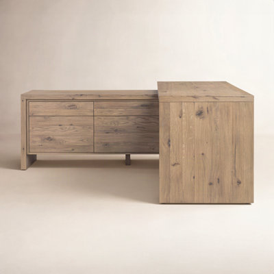 Lynn Noah Rotating Desk-Aged Smoked Oak