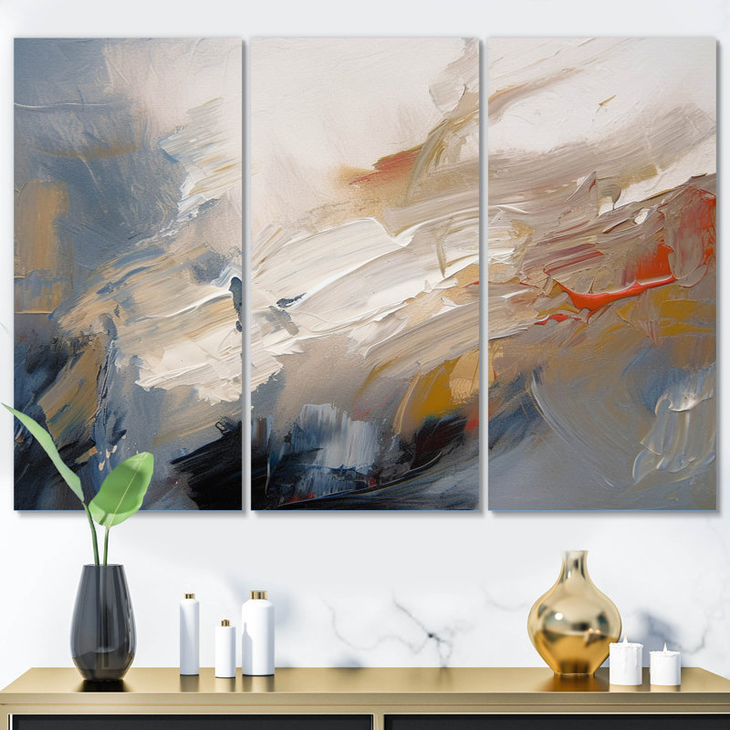 «Comforting Blue Nova Awesome Abstract», 3 pièces, H 40 po x l 60 po x P 1 po