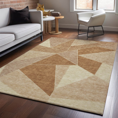Premium Machine Washable Mayfield AMF636 Geometric Rug
