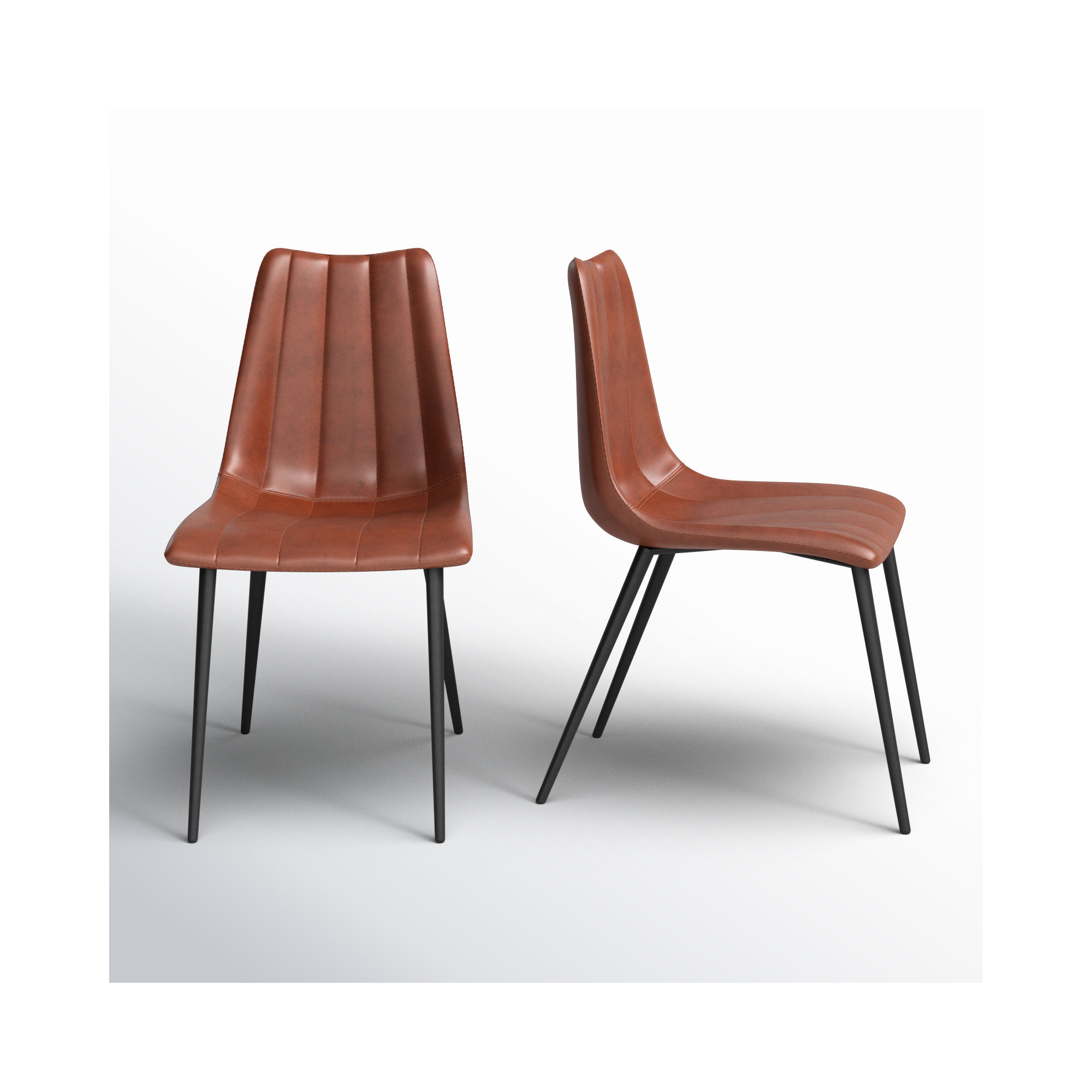 Finnigan Upholstered Side Chair, Brown