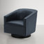 Fauteuil demi-tonneau pivotant en simili cuir Hall-687123747