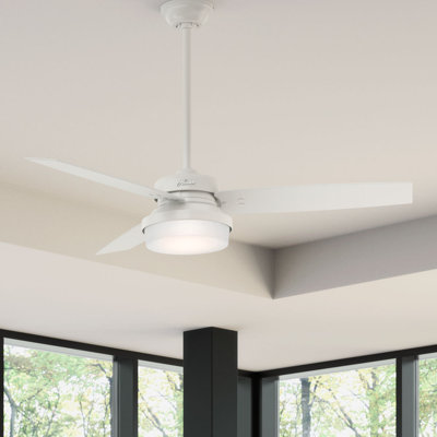 52" Sentinel 3 -Blade Standard Ceiling Fan with Remote Control and Light Kit Included