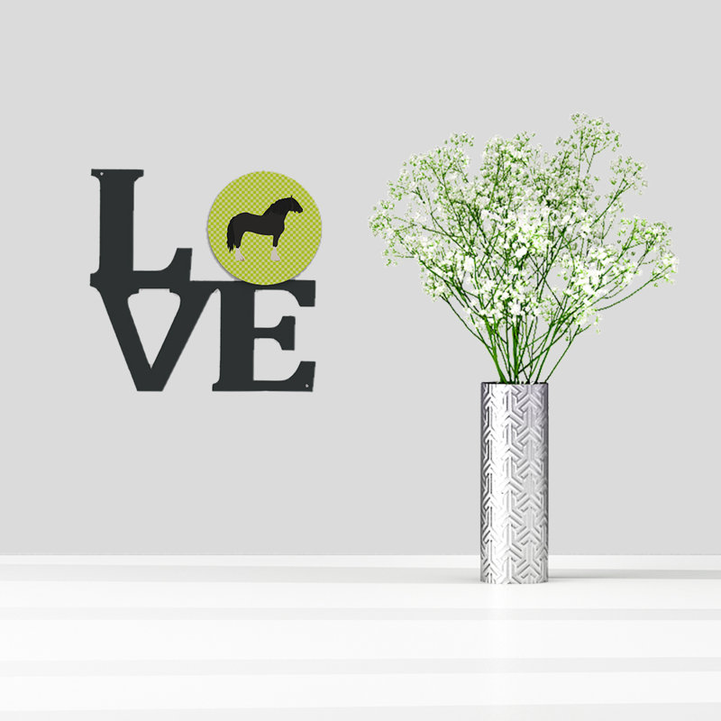 Décoration murale en métal love poméranie rogener oie, Vert