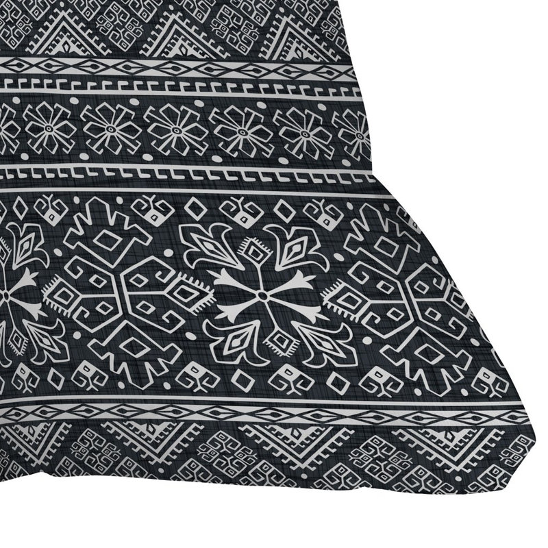 Coussin décoratif ardoise grand bazaar heather dutton, Noir / blanc, 16 po x 1 po
