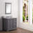 Derby 36" Carrara White Marble Countertop Bath Vanity with Miror-444548311-444548308
