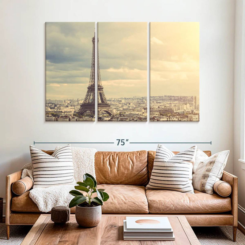 Sebbie sépia Tour Eiffel Paris, H 42 po x l 65 po