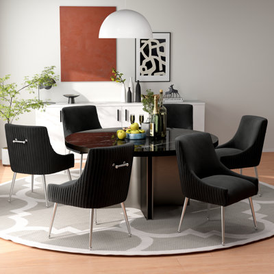 Baudel Velvet Upholstered Side Chair