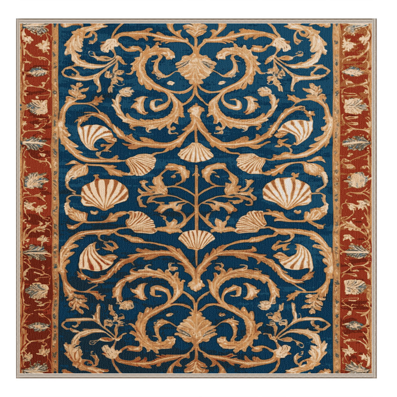 Machine Washable Persian Brown Area Rug, Square 3'