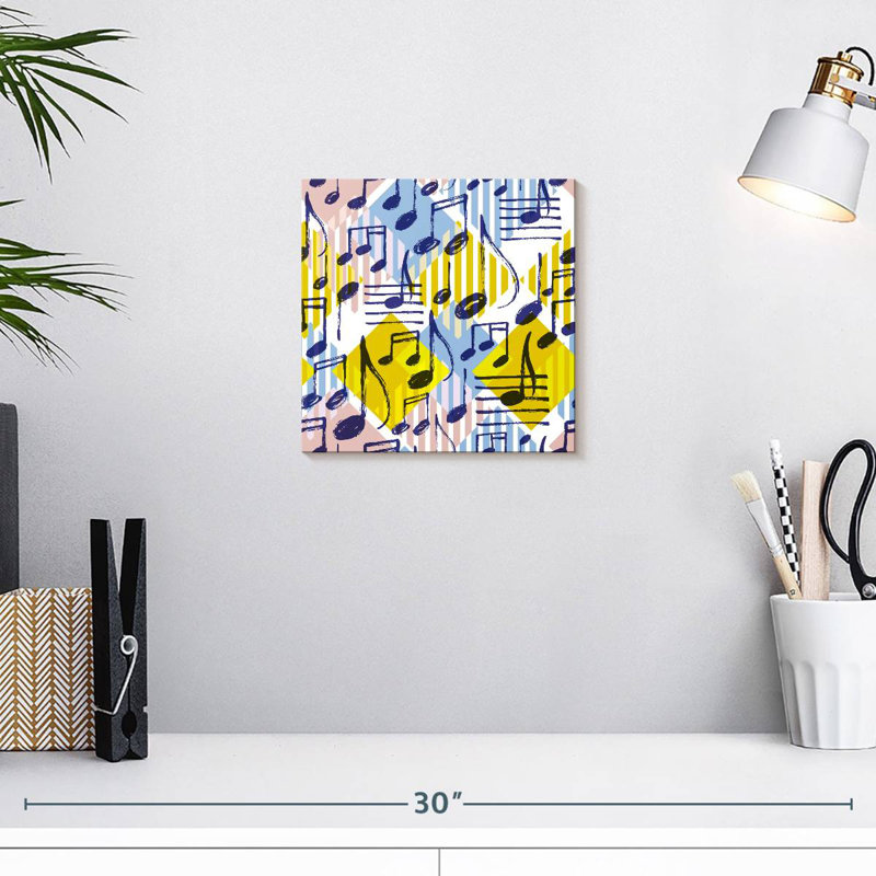 Abarca Geometric Musical Notes, 10" H x 10" W