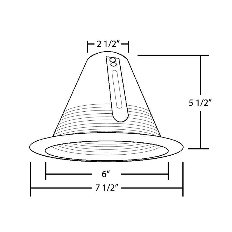 6'' Bronze Indoor/Outdoor Airtight Cone Recessed Trim
