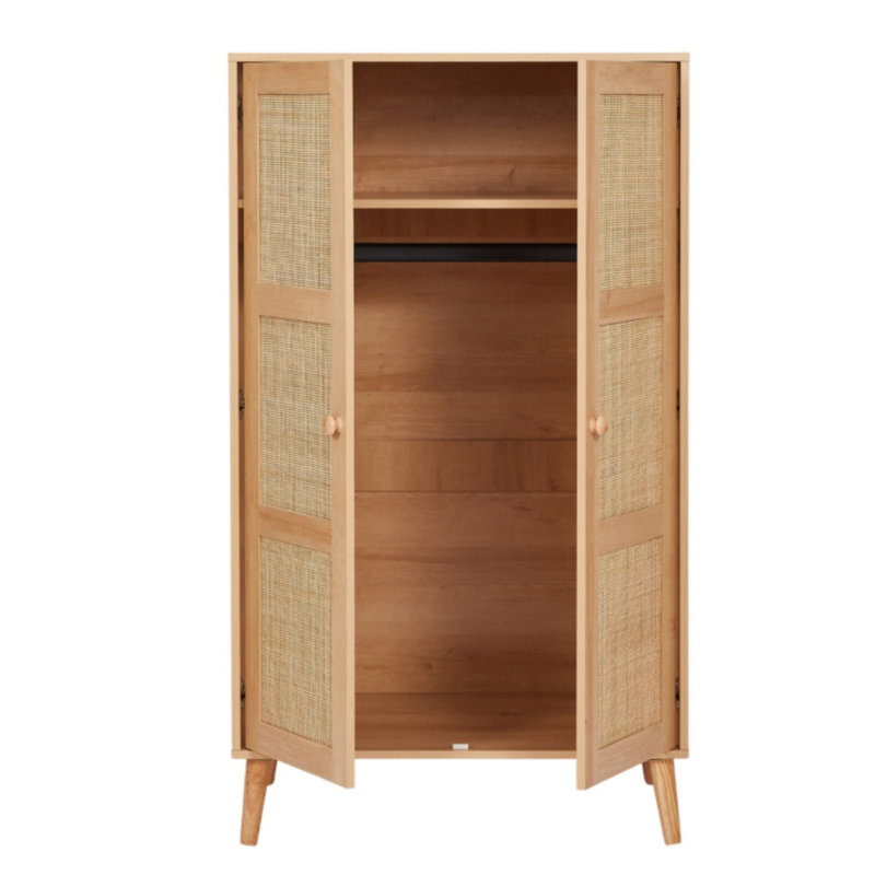 Plastic / Acrylic Wardrobe, Natural, 2 door