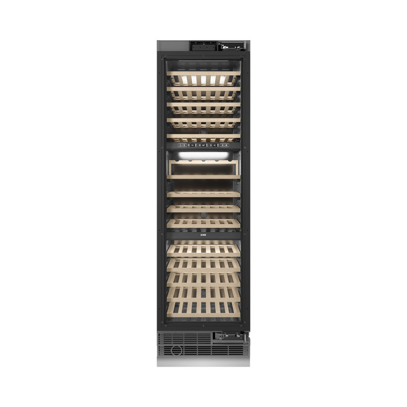 ZLINE Autograph 24 in. Triple Zone 100 Bottle Panel Ready Column Wine Cooler, Champagne Bronze