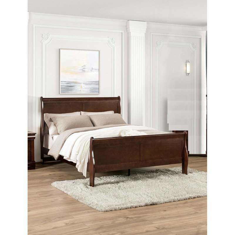 Mobilier de chambre à coucher pour lit 1 pièce Sleigh Design Louis Phillipe