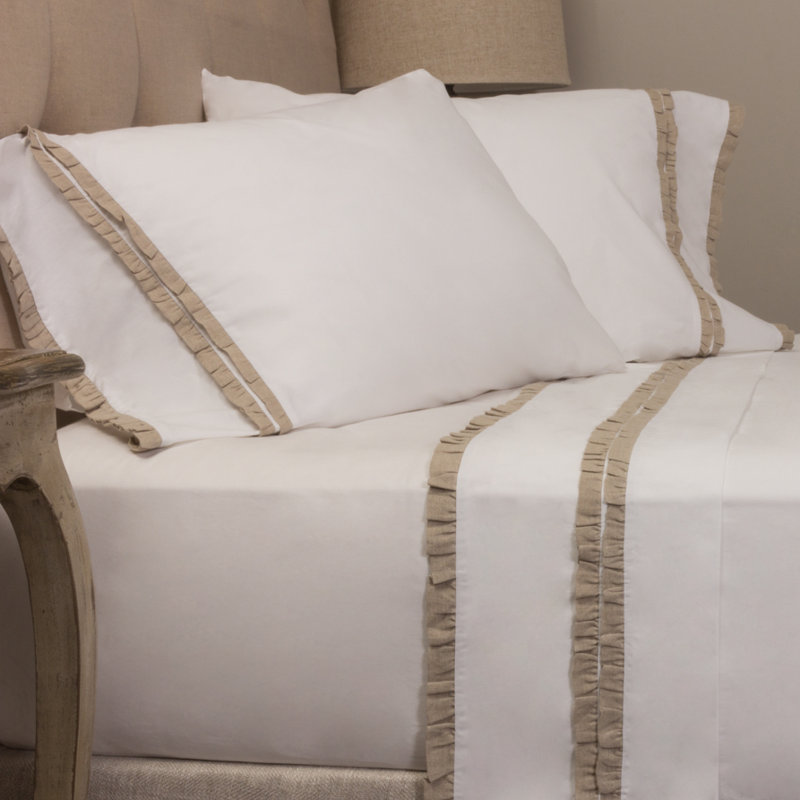 Taie d'oreiller 100% lin Damaris - Standard, Bleu acier, Standard
