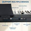Piano numérique avec Bluetooth, touches lestées et support en forme de X