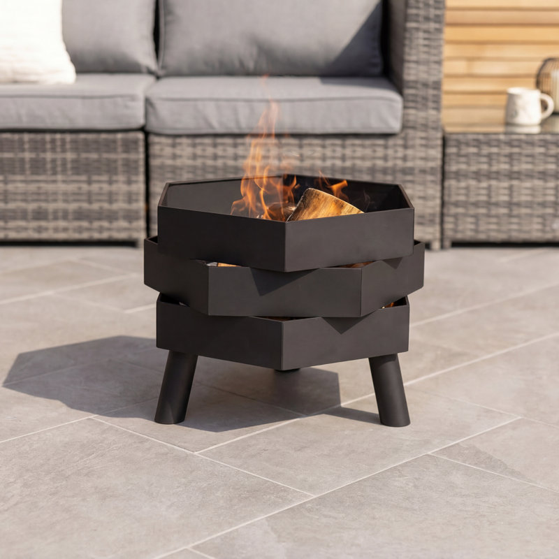 Dawer Hexagon Steel Smokeless Fire Pit