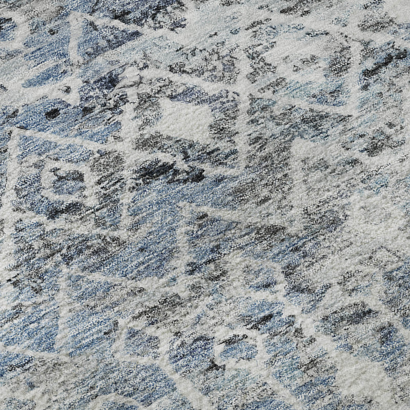 Tapis géométrique Premium lavable à la machine Brennon AMF1638, Rectangle 1 pi 8 po x 2 pi 6 po