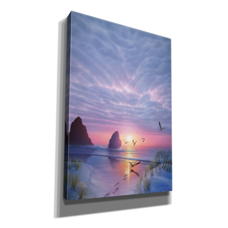 «Radiant Seashore» par Kirk Reinert, art mural sur toile, H 26 po x l 18 po x P 0,75 po