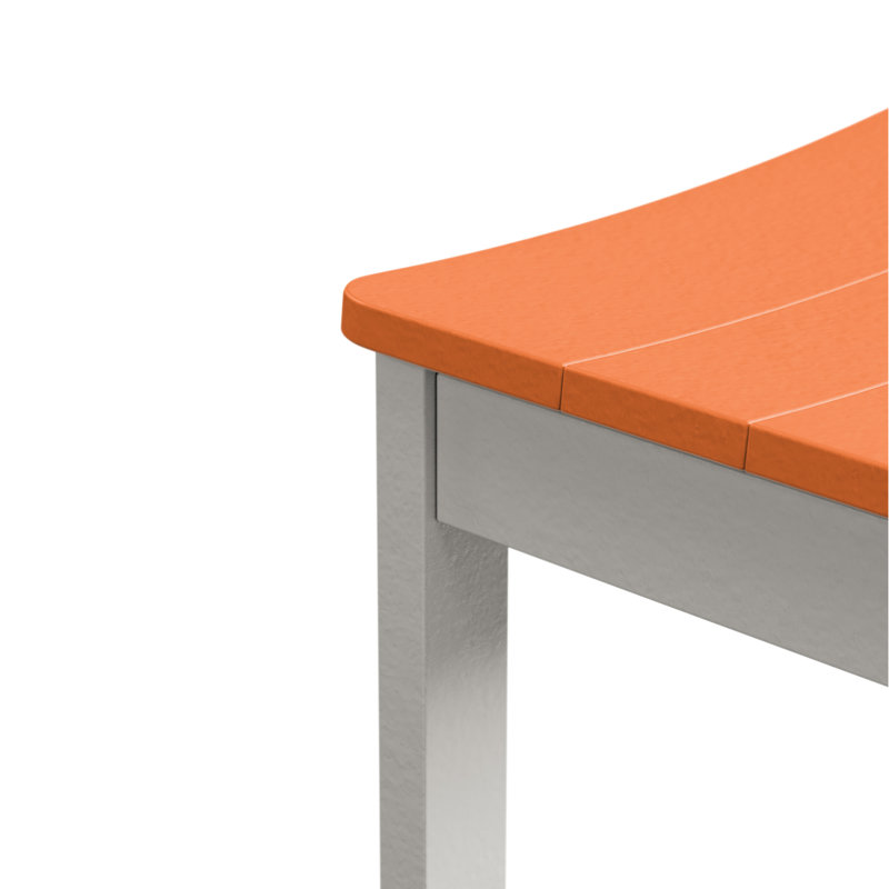 Tabouret de bar sans dossier Shoreline, Gris anse / orange agrume
