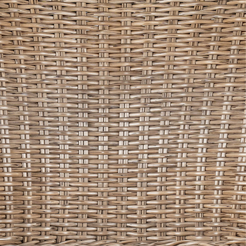 Lymington Outdoor Bar Stool, Teak Finished Wood With Light Brown Wicker, Set Of 2, Light Brown