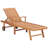 Doucet 78" Long Teak Single Chaise with Cushions-497541448-497541447