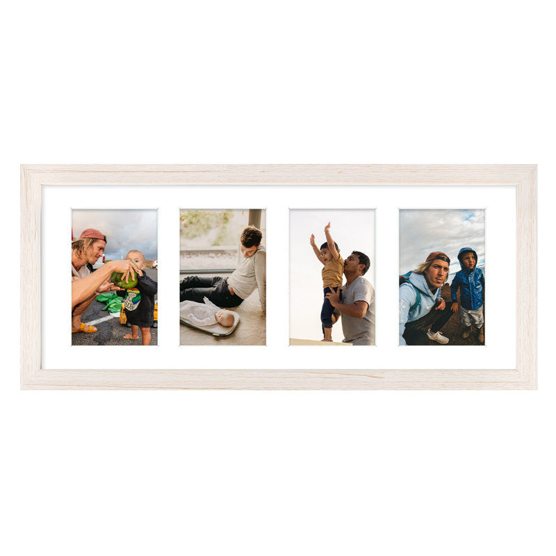 Cadre blanc en bois collage