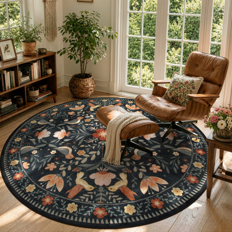 Tapis lavables Goldene Boho, Rond 6 pi