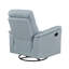 Fauteuil inclinable et pivotant en cuir bleu-629436650