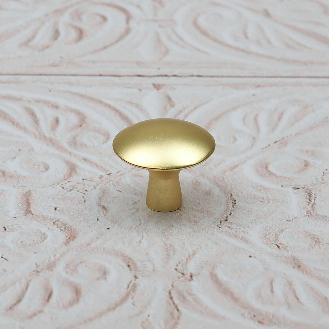 Rackhams Gold Brushed Brass Bridge Handle And Coordinating Knob - 27Mm Knob - Image 3
